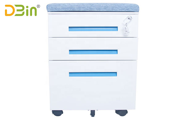 3 drawer file cabinet pedestal with cushion from factory